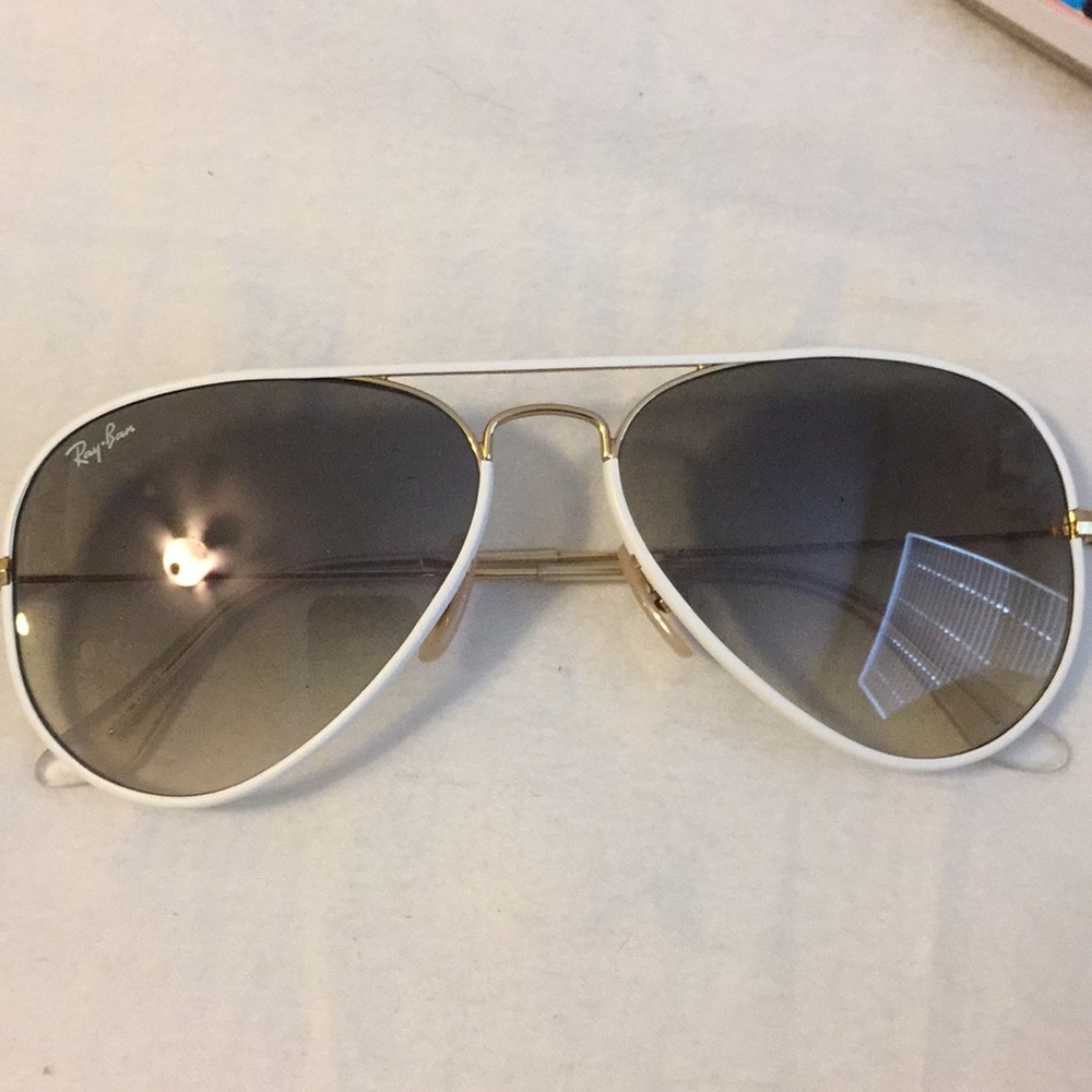 Ray Ban White Aviators